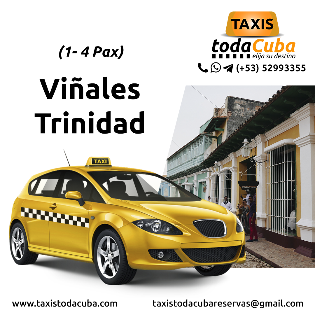 Taxi Privado Viñales - Trinidad (4 pax)